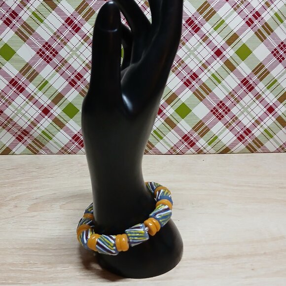 Hand Crafted Chunky Stretchy Resin Beaded Bracelet Fashion Jewelry #41 - Picture 14 of 14